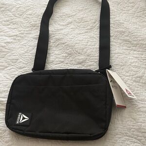 Reebok Black Messenger Bag with Logo